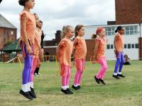 Young girls dancing